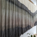 Пейзаж из нитей Макраме Wall decor Black and White Landscape варинант исполнения - 2 | Loft Concept в Красноярске