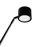 Торшер с изогнутой черной металлической стойкой и цилиндрическим плафоном Davide Groppi варинант исполнения - 10 | Loft Concept в Красноярске