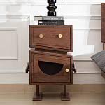 Тумбочка прикроватная с ящиком и дверцей Робот Robot Desk варинант исполнения - 1 | Loft Concept в Красноярске