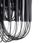 Люстра черная с несколькими ярусами деревянных палочек Bright Wooden Chandelier варинант исполнения - 6 | Loft Concept в Красноярске