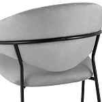 Серый стул с обивкой из искусственной замши Alexis варинант исполнения - 7 | Loft Concept в Красноярске