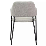 Стул мягкий с подлокотниками Chair Gray Upholstery Boucle варинант исполнения - 4 | Loft Concept в Красноярске