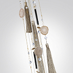 Люстра подвесная с 8-ю шарообразными плафонами из белого стекла с подвесками из камня и кисточками Agatelle варинант исполнения - 7 | Loft Concept в Красноярске