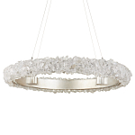 Люстра светодиодная фактурная в форме кольца Amber Crystal варинант исполнения - 3 | Loft Concept в Красноярске