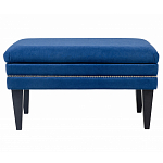 Мягкая банкетка на черных ножках с зоной для хранения Casket Blue варинант исполнения - 1 | Loft Concept в Красноярске