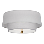 Потолочный светильник круглый серый с тканевым абажуром Ground Gray варинант исполнения - 1 | Loft Concept в Красноярске