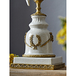 Подсвечник белый Попугай из фарфора с бронзовыми элементами Eden Garden варинант исполнения - 5 | Loft Concept в Красноярске