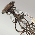 Люстра бронзового цвета с 4-мя лампами и подвесками из оптического стекла в классическом стиле Feiss варинант исполнения - 8 | Loft Concept в Красноярске