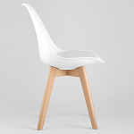 Стул с основой из пластика и мягким сиденьем Arvika White варинант исполнения - 3 | Loft Concept в Красноярске