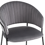 Стул в велюре серого цвета Horizon варинант исполнения - 6 | Loft Concept в Красноярске