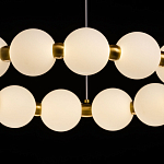 Люстра круглая с матовыми белыми шарами PEARLS Suspension варинант исполнения - 5 | Loft Concept в Красноярске