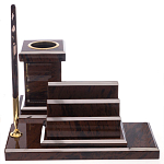 Настольный письменный набор из природного камня обсидиана с декором в виде орла Golden Eagle варинант исполнения - 5 | Loft Concept в Красноярске