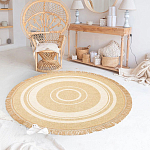 Ковер из комбинированного состава с узором The Cycle of Happiness варинант исполнения - 2 | Loft Concept в Красноярске