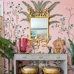 Обои ручная роспись Amazonia Florence Pink dyed silk варинант исполнения - 4 | Loft Concept в Красноярске