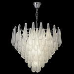 Люстра с подвесками из рифленного стекла в форме капель Textured Glass Chandelier варинант исполнения - 7 | Loft Concept в Красноярске