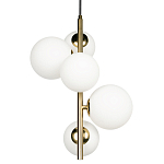 Подвесной светильник с 5-ю белыми шарообразными плафонами Bubble Chandelier варинант исполнения - 3 | Loft Concept в Красноярске