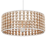 Люстра в форме цилиндра с вставками из деревянных бусин Wooden Beads варинант исполнения - 2 | Loft Concept в Красноярске