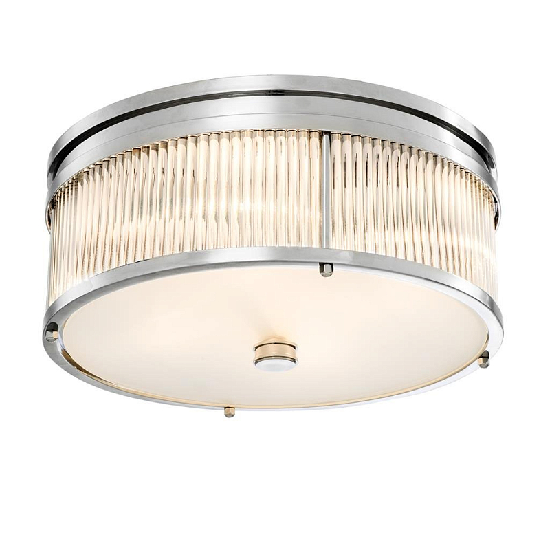 Потолочный светильник Ceiling Lamp Stamford Nickel Никель Прозрачное Стекло в Красноярске | Loft Concept 