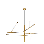 Люстра с 8-ю пересекающимися цилиндрическими плафонами на тонких тросах Trumpet tube варинант исполнения - 6 | Loft Concept в Красноярске