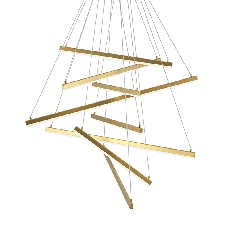 Люстра подвесная Line 2600-3500К 90Вт Золотой в Красноярске | Loft Concept 