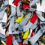 Ковер прямоугольный разноцветный из джинсовой одежды Zero Waste варинант исполнения - 3 | Loft Concept в Красноярске