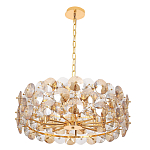 Люстра круглая золотого цвета с круглыми хрустальным элементами Solyria варинант исполнения - 3 | Loft Concept в Красноярске