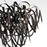 Люстра подвесная с объемной композицией из скрученных лент и металлических цепочек Atlantis Chain варинант исполнения - 5 | Loft Concept в Красноярске