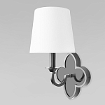 Бра с белым текстильным абажуром и фигурным основанием с зеркальной вставкой Vitorino варинант исполнения - 8 | Loft Concept в Красноярске