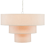 Люстра круглая трехъярусная с тканевыми абажурами Light Soft Glow варинант исполнения - 1 | Loft Concept в Красноярске