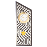 Часы подарочные настольные в виде погона Генерала из натурального камня Змеевик Silver Military Clock варинант исполнения - 7 | Loft Concept в Красноярске