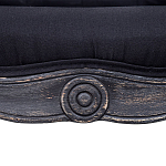 Кресло низкое в стиле прованс Черный Лен Louis French Armchair  варинант исполнения - 5 | Loft Concept в Красноярске