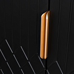 Комод черный округлой формы с рельефным фасадом Black Cut варинант исполнения - 3 | Loft Concept в Красноярске