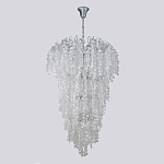 Люстра с прозрачными и белыми подвесками в виде лепестков FAIRYTREE Light варинант исполнения - 2 | Loft Concept в Красноярске