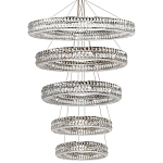 Многоярусная Люстра Elizabeth Хром Вертикальная композиция из пяти хрустальных светильников варинант исполнения - 1 | Loft Concept в Красноярске