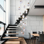 Большая каскадная люстра с хрустальными плафонами Esme Crystal Brass Cascade Chandelier 25 варинант исполнения - 2 | Loft Concept в Красноярске