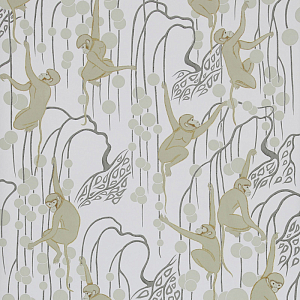 Обои ручная роспись Deco Monkeys Biscuit on dyed paper