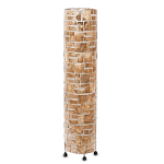 Торшер из перламутра на металлическом каркасе Indonesian Cylinder 2 варинант исполнения - 1 | Loft Concept в Красноярске