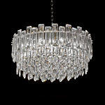 Круглая люстра с хрустальными подвесками на серебряном каркасе Gorgeous Crystal Light варинант исполнения - 5 | Loft Concept в Красноярске