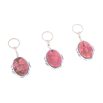 Зеркало брелок складное двухстороннее из натурального камня Родонит Stone Mirrors варинант исполнения - 4 | Loft Concept в Красноярске