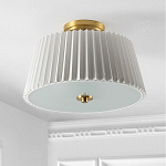 Потолочный светильник с белым плиссированным абажуром Ganglion варинант исполнения - 3 | Loft Concept в Красноярске