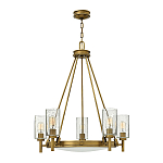  Люстра с 5-ю цилиндрическими плафонами из стекла с пузырьками Hinkley варинант исполнения - 8 | Loft Concept в Красноярске