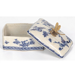 Фарфоровая шкатулка с бронзовой стрекозой Blue and White варинант исполнения - 6 | Loft Concept в Красноярске