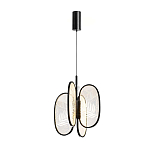 Люстра с гравировкой на акриловых плафонах Gravyura Black D 33 см варинант исполнения - 2 | Loft Concept в Красноярске