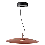 Подвесной светильник круглой формы с коричневым металлическим абажуром Halo Drift варинант исполнения - 1 | Loft Concept в Красноярске