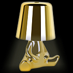 Настольная лампа фигурная золотого цвета с гладким абажуром Высота 16 см Sophia варинант исполнения - 3 | Loft Concept в Красноярске