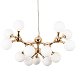 Люстра с плафонами из стеклянных шаров Pearls Suspension Gold Chandelier варинант исполнения - 1 | Loft Concept в Красноярске