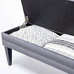 Мягкая банкетка с зоной для хранения Casket Grey варинант исполнения - 4 | Loft Concept в Красноярске