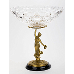 Чаша стеклянная прозрачная на бронзовой подставке с фигуркой девушки Eden Garden варинант исполнения - 3 | Loft Concept в Красноярске