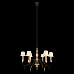 Люстра на металлическом основании с 6-ю белыми тканевыми абажурами Terrain варинант исполнения - 3 | Loft Concept в Красноярске