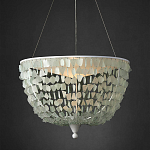 Люстра круглая с каскадом из декоративных элементов Sea Glass варинант исполнения - 4 | Loft Concept в Красноярске